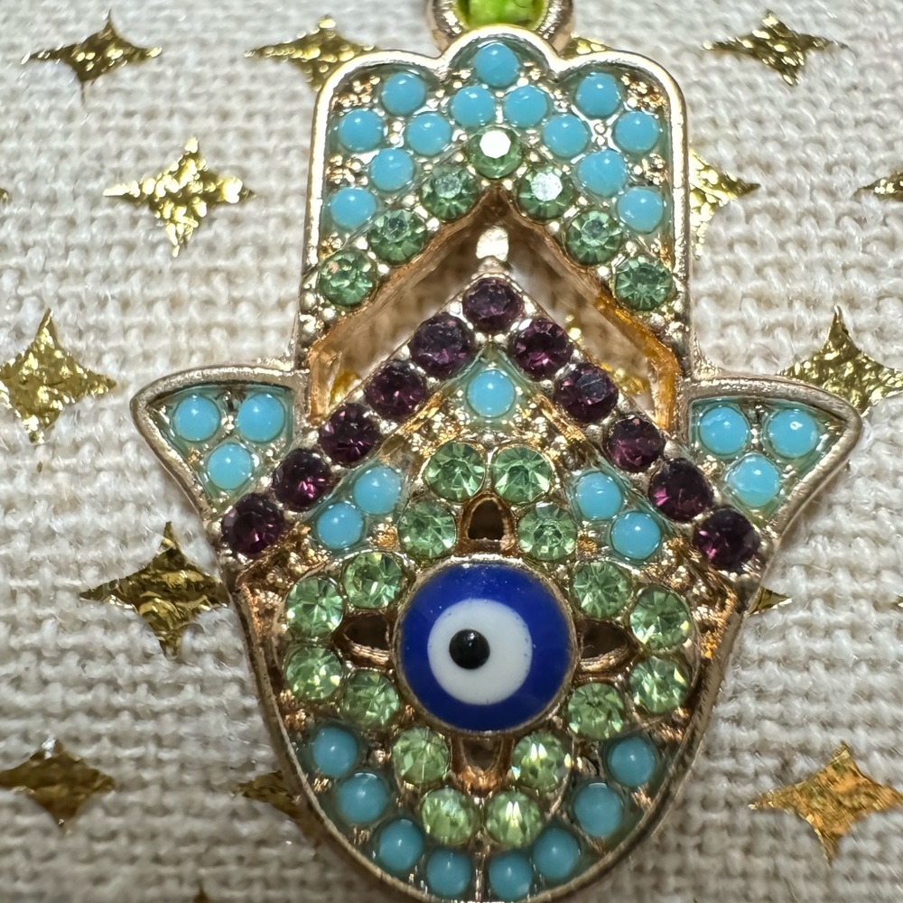 NEON GREEN EVIL EYE HAMSA BRACELET ADJUSTABLE STRING